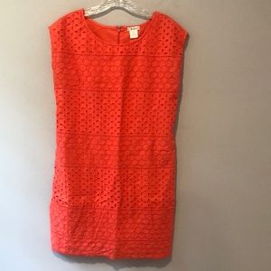 Coral Eyelet Dress